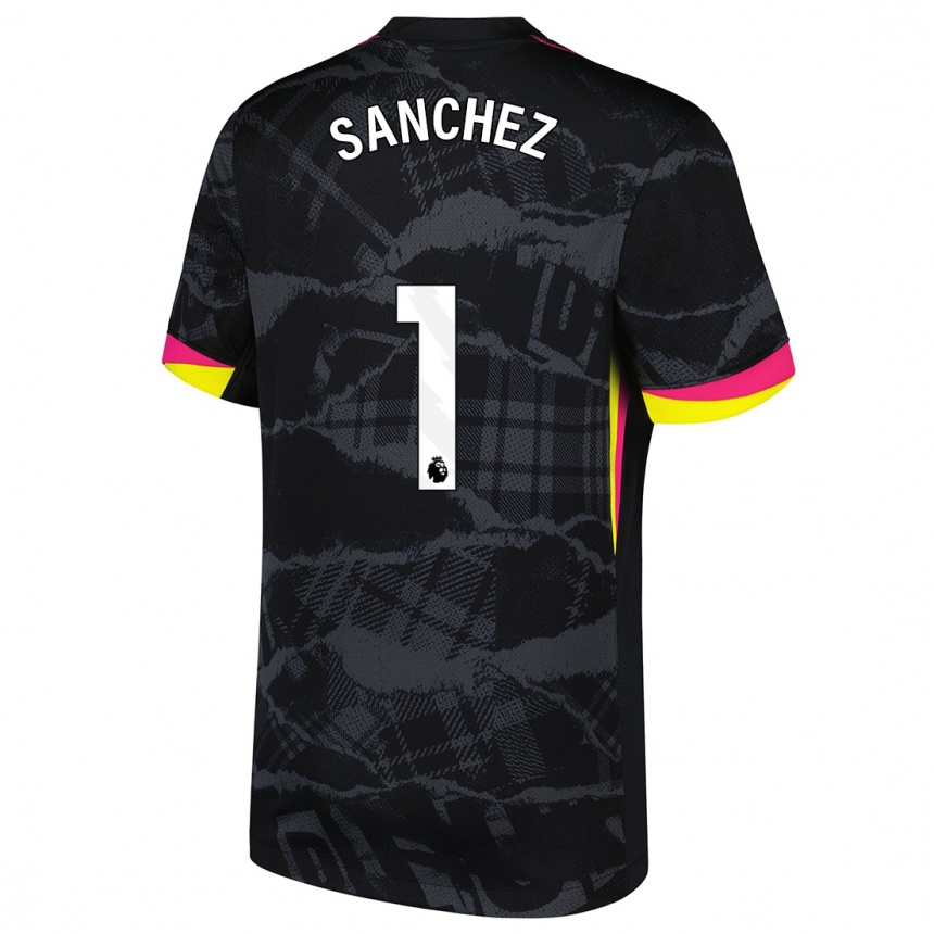 Hombre Fútbol Camiseta Robert Sánchez #1 Negro Rosa Equipación Tercera 2024/25 México