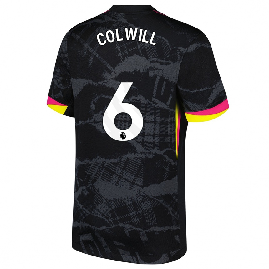 Hombre Fútbol Camiseta Levi Colwill #6 Negro Rosa Equipación Tercera 2024/25 México