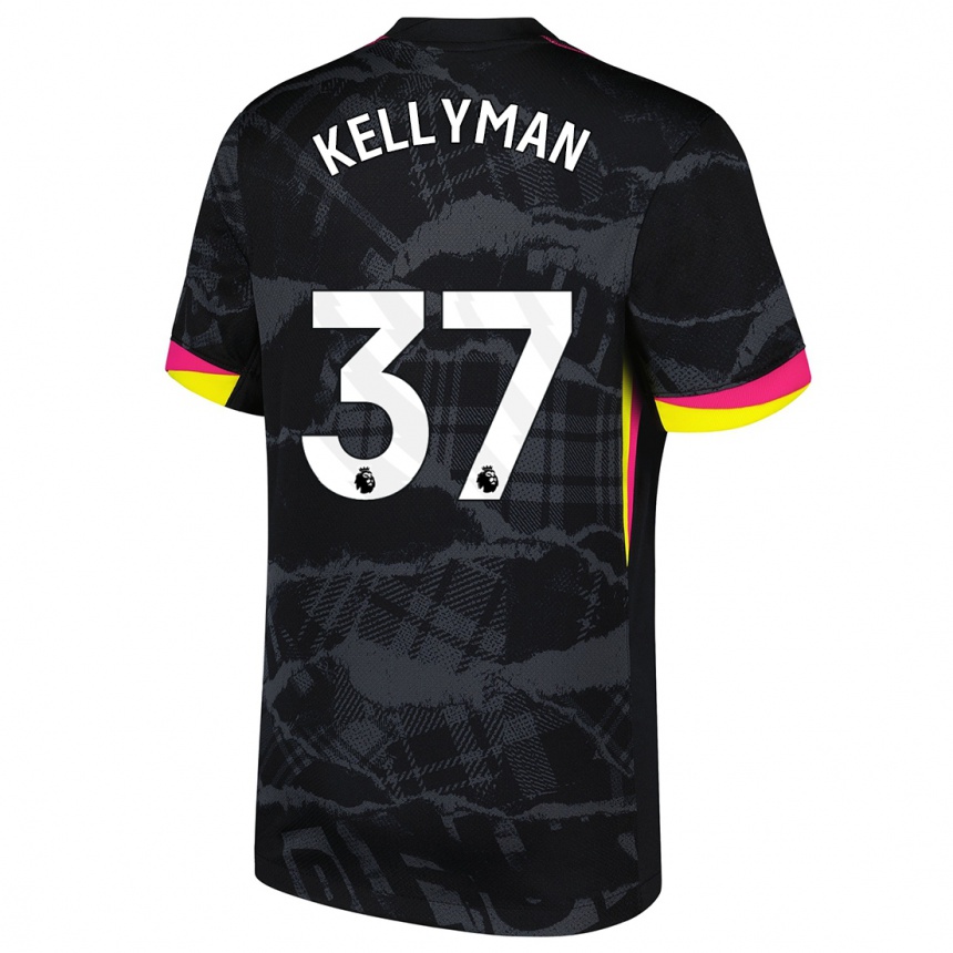 Hombre Fútbol Camiseta Omari Kellyman #37 Negro Rosa Equipación Tercera 2024/25 México