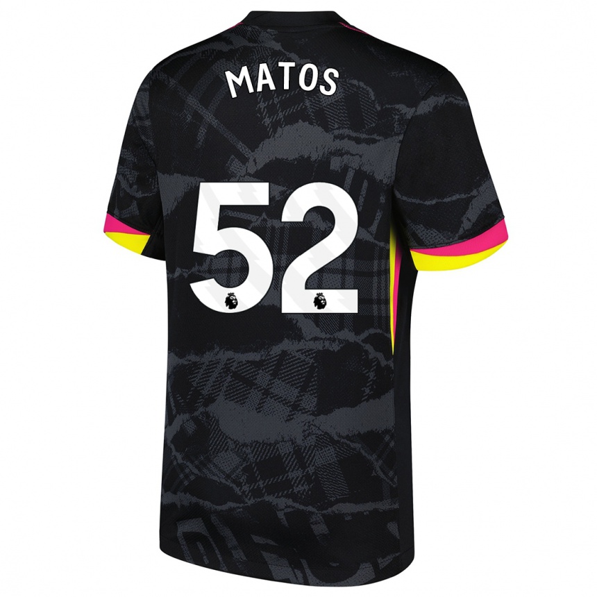 Hombre Fútbol Camiseta Alex Matos #52 Negro Rosa Equipación Tercera 2024/25 México