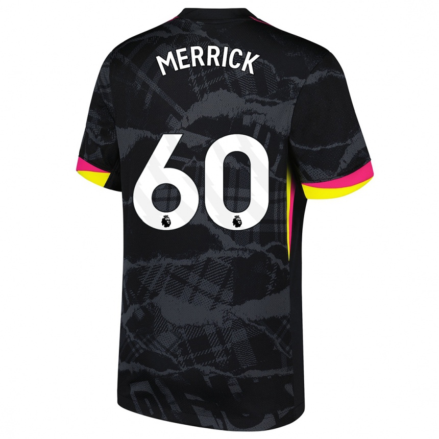 Hombre Fútbol Camiseta Max Merrick #60 Negro Rosa Equipación Tercera 2024/25 México