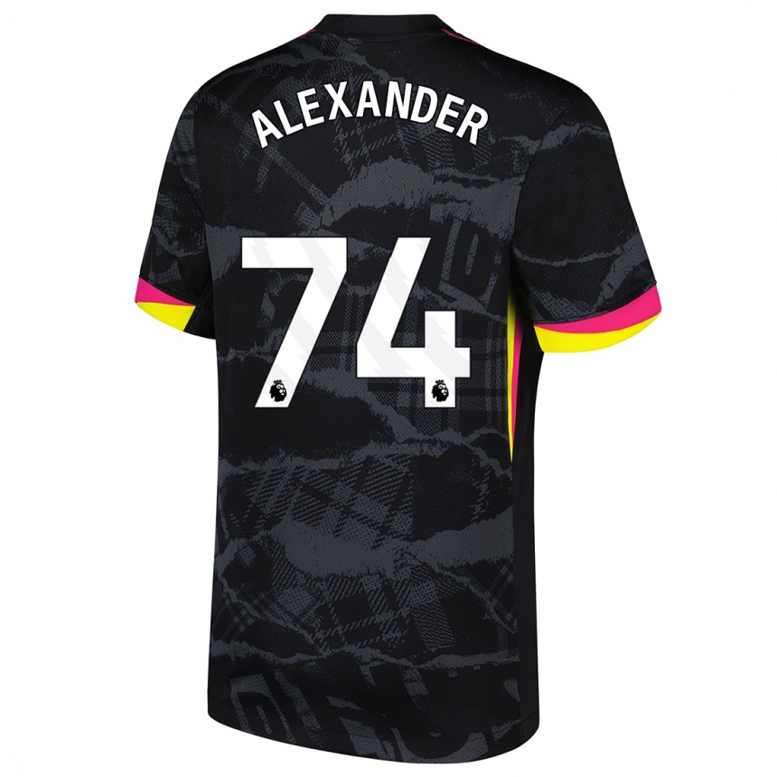 Hombre Fútbol Camiseta Reiss-Alexander Russell-Denny #74 Negro Rosa Equipación Tercera 2024/25 México