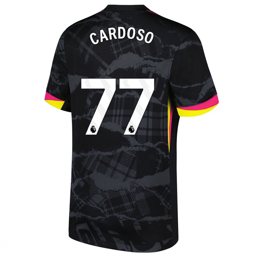 Hombre Fútbol Camiseta Leo Cardoso #77 Negro Rosa Equipación Tercera 2024/25 México