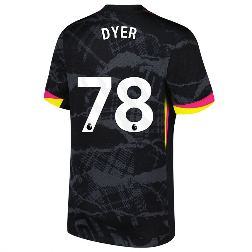 Hombre Fútbol Camiseta Kiano Dyer #78 Negro Rosa Equipación Tercera 2024/25 México