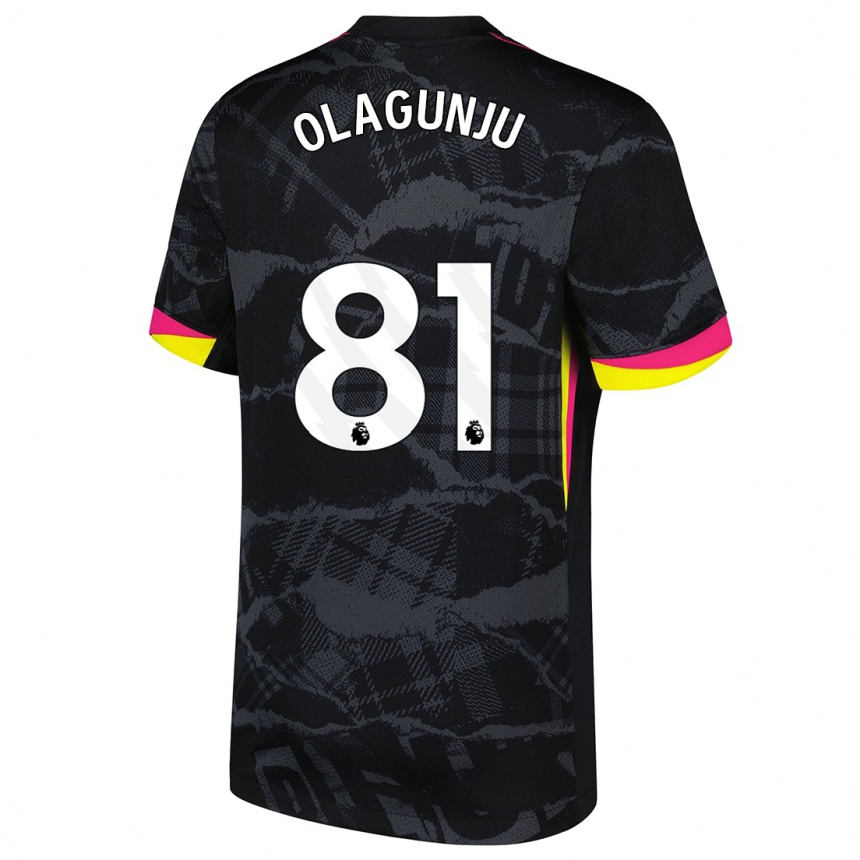 Hombre Fútbol Camiseta Saheed Olagunju #81 Negro Rosa Equipación Tercera 2024/25 México