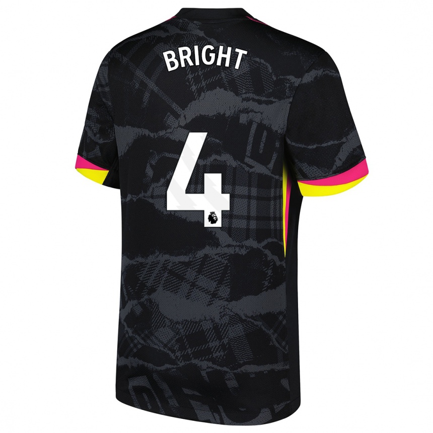 Hombre Fútbol Camiseta Millie Bright #4 Negro Rosa Equipación Tercera 2024/25 México