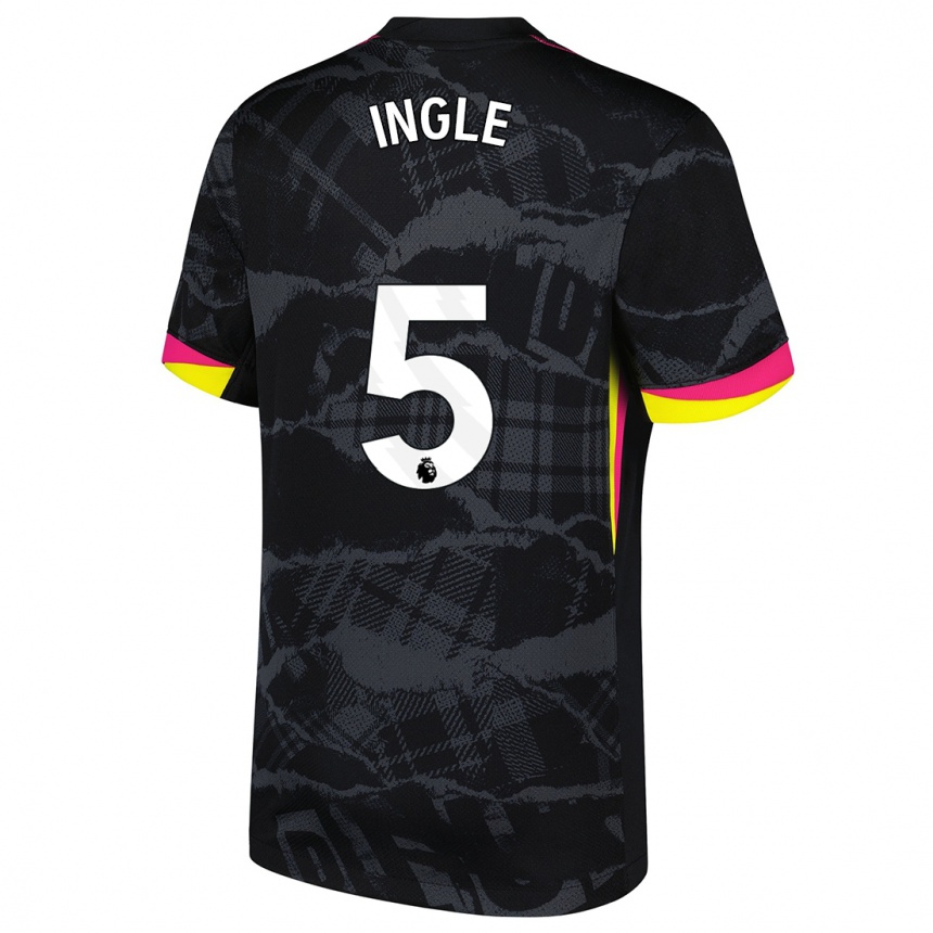 Hombre Fútbol Camiseta Sophie Ingle #5 Negro Rosa Equipación Tercera 2024/25 México