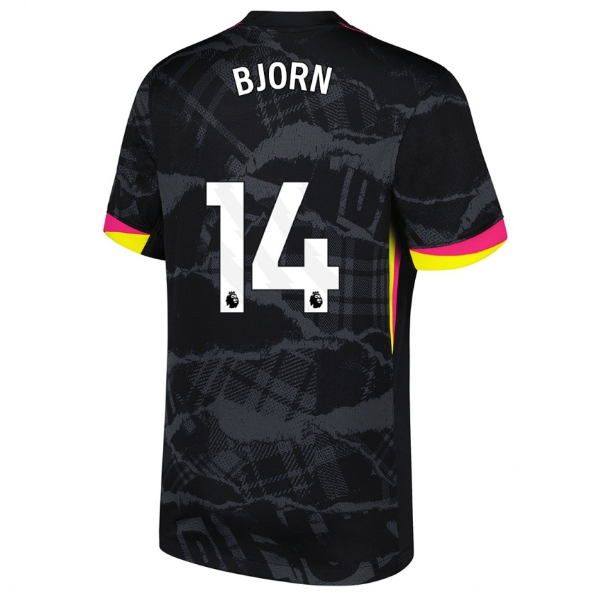 Hombre Fútbol Camiseta Nathalie Björn #14 Negro Rosa Equipación Tercera 2024/25 México