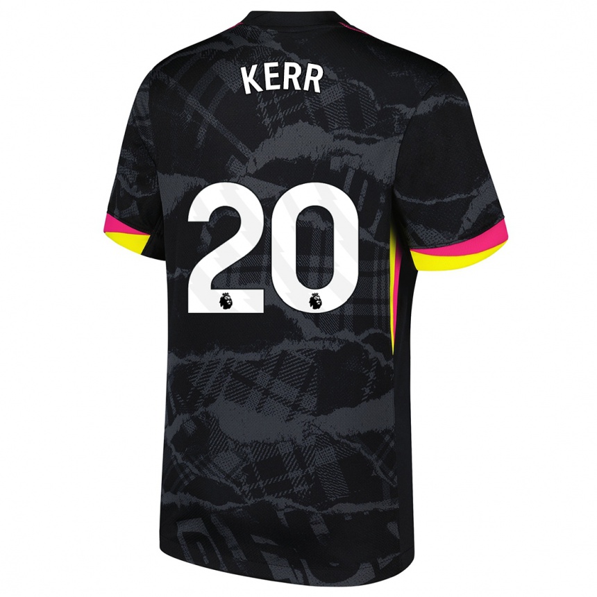 Hombre Fútbol Camiseta Sam Kerr #20 Negro Rosa Equipación Tercera 2024/25 México