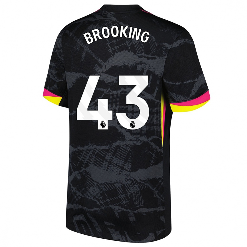 Hombre Fútbol Camiseta Josh Brooking #43 Negro Rosa Equipación Tercera 2024/25 México