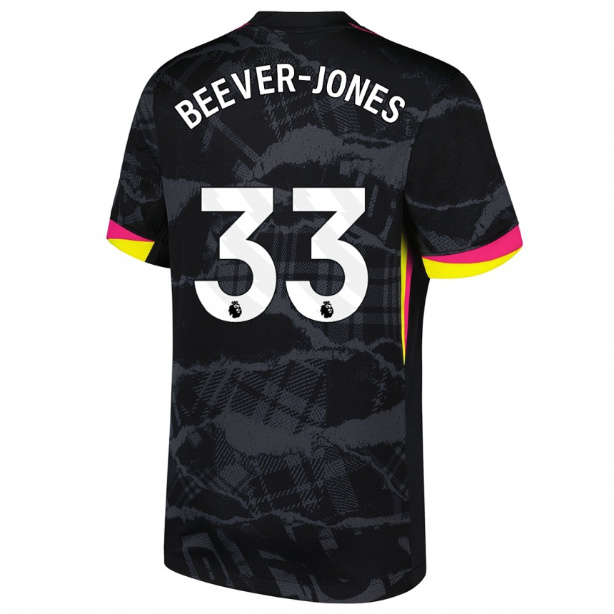 Hombre Fútbol Camiseta Aggie Beever-Jones #33 Negro Rosa Equipación Tercera 2024/25 México