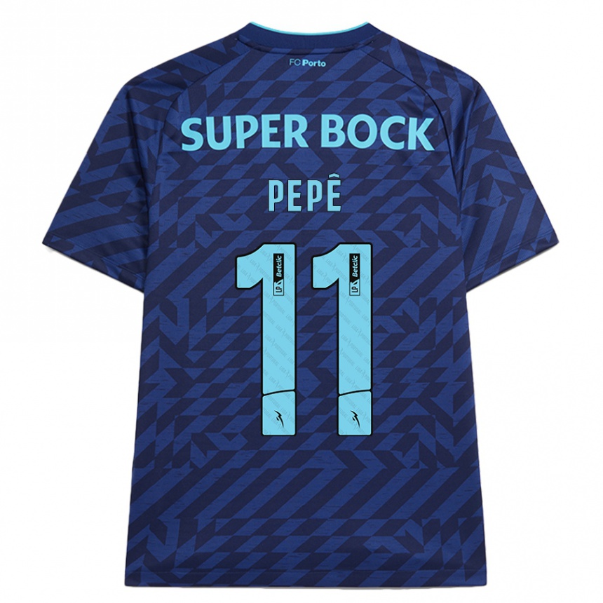 Hombre Fútbol Camiseta Pepê #11 Azul Marino Equipación Tercera 2024/25 México