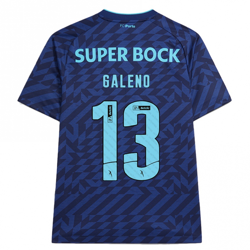 Hombre Fútbol Camiseta Galeno #13 Azul Marino Equipación Tercera 2024/25 México