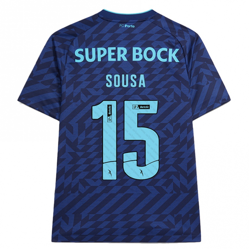 Hombre Fútbol Camiseta Vasco Sousa #15 Azul Marino Equipación Tercera 2024/25 México