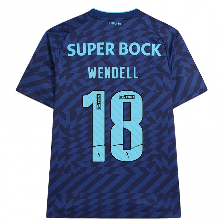 Hombre Fútbol Camiseta Wendell #18 Azul Marino Equipación Tercera 2024/25 México