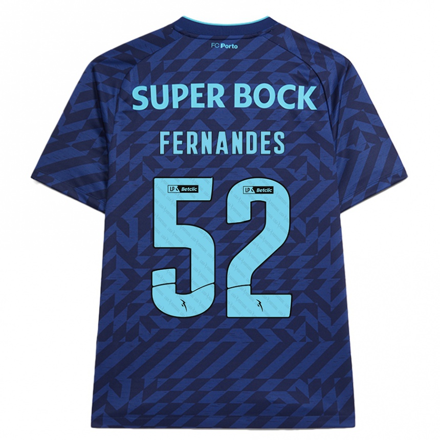 Hombre Fútbol Camiseta Martim Fernandes #52 Azul Marino Equipación Tercera 2024/25 México