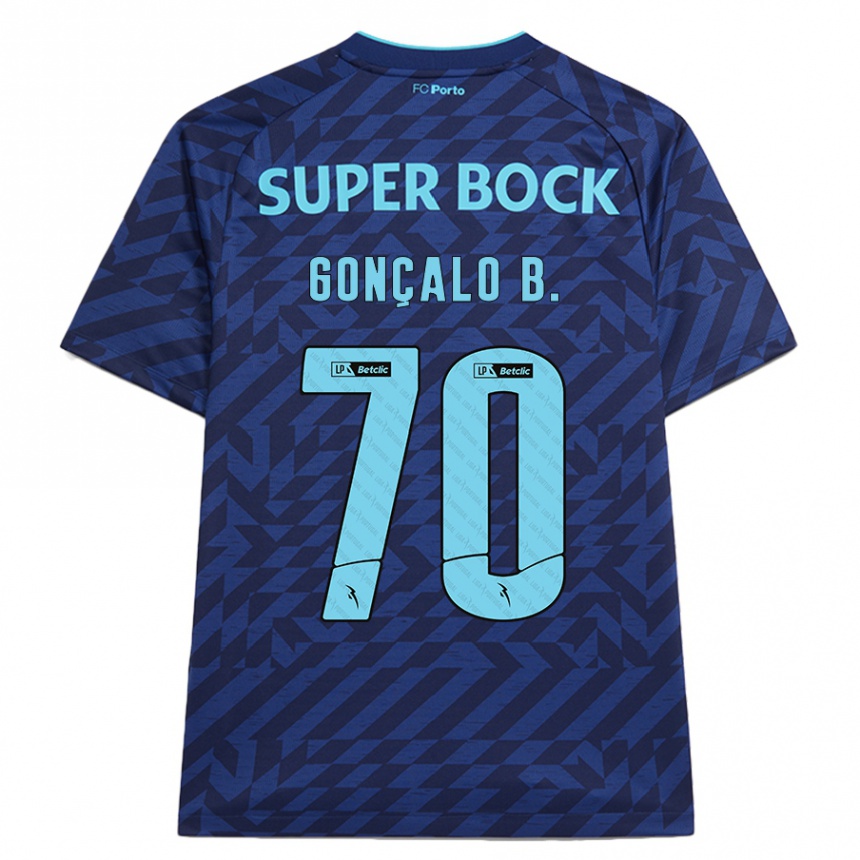 Hombre Fútbol Camiseta Gonçalo Borges #70 Azul Marino Equipación Tercera 2024/25 México