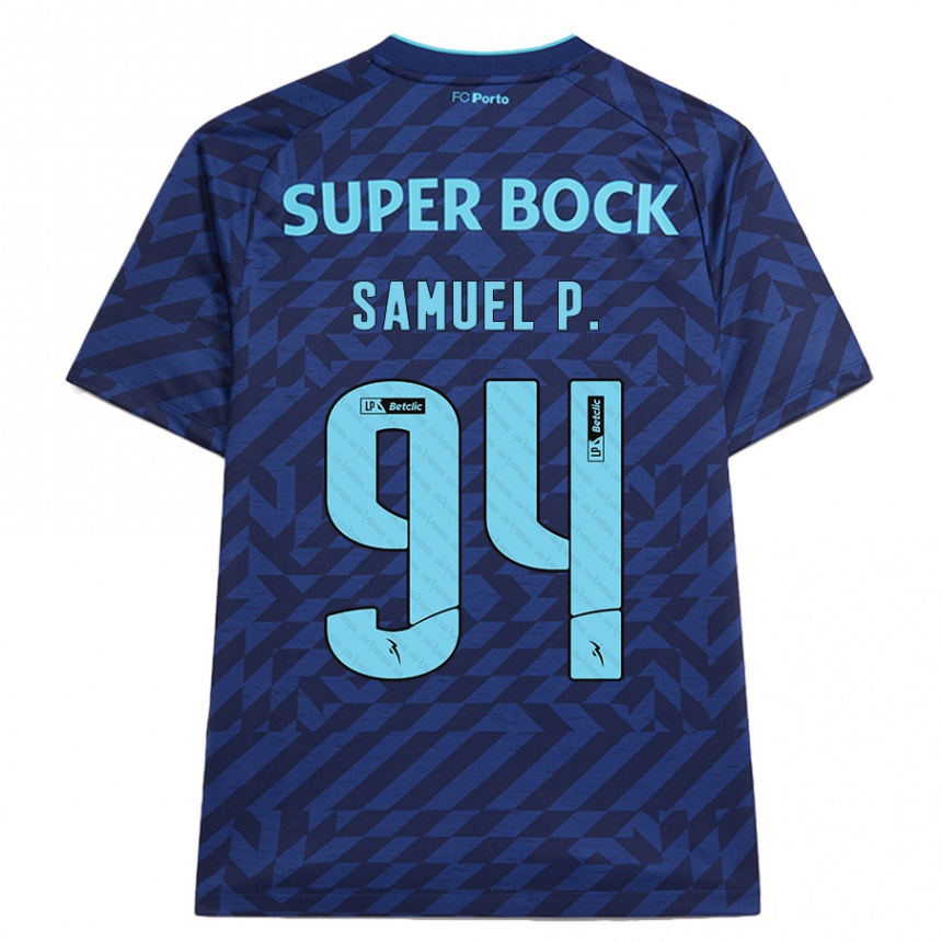 Hombre Fútbol Camiseta Samuel Portugal #94 Azul Marino Equipación Tercera 2024/25 México