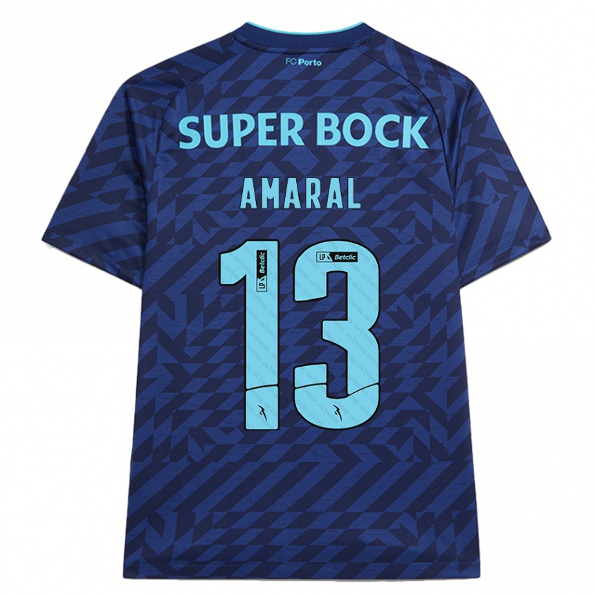 Hombre Fútbol Camiseta Fábio Amaral #13 Azul Marino Equipación Tercera 2024/25 México