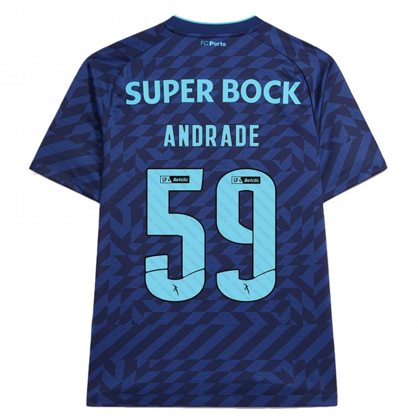 Hombre Fútbol Camiseta Tiago Andrade #59 Azul Marino Equipación Tercera 2024/25 México