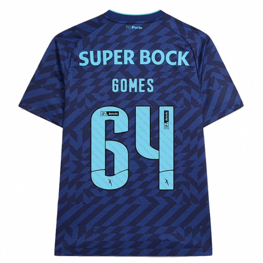 Hombre Fútbol Camiseta Luís Gomes #64 Azul Marino Equipación Tercera 2024/25 México