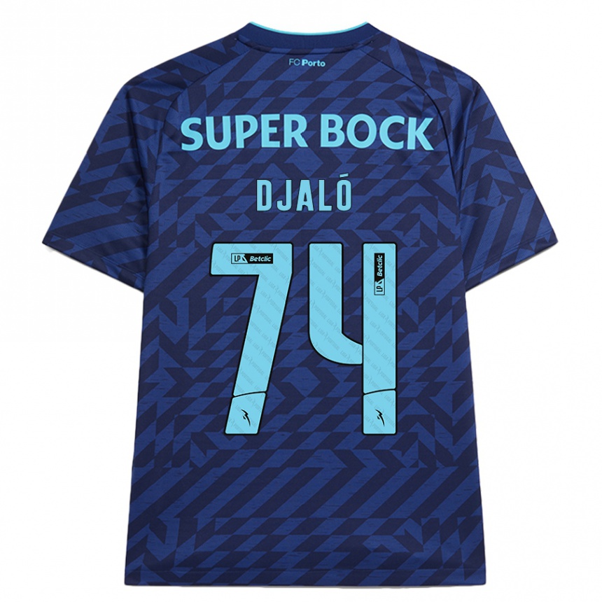 Hombre Fútbol Camiseta Ussumane Djaló #74 Azul Marino Equipación Tercera 2024/25 México