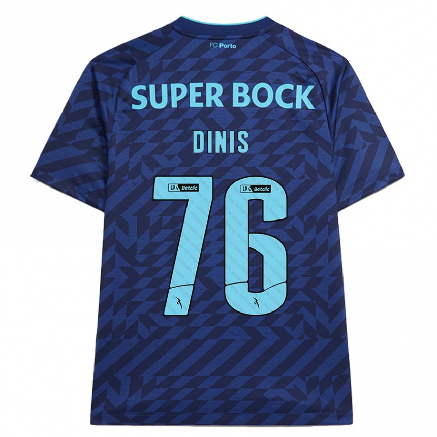 Hombre Fútbol Camiseta Dinis #76 Azul Marino Equipación Tercera 2024/25 México