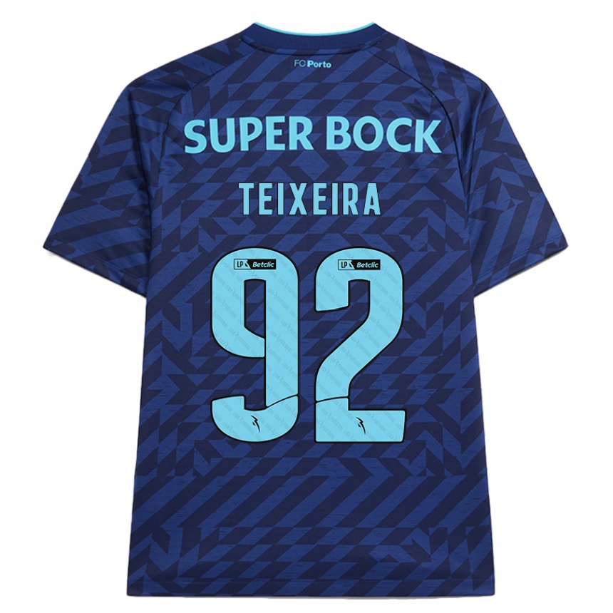 Hombre Fútbol Camiseta João Teixeira #92 Azul Marino Equipación Tercera 2024/25 México