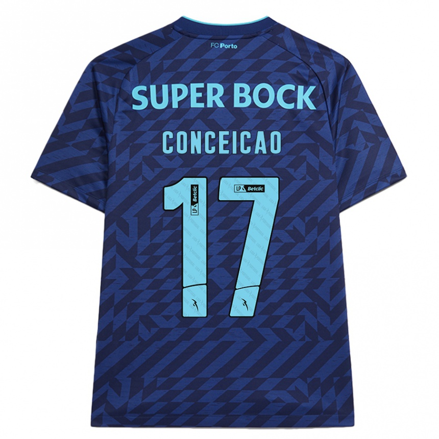 Hombre Fútbol Camiseta Rodrigo Conceicao #17 Azul Marino Equipación Tercera 2024/25 México