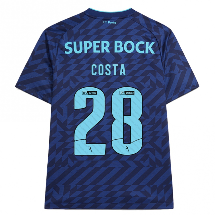 Hombre Fútbol Camiseta Bruno Costa #28 Azul Marino Equipación Tercera 2024/25 México