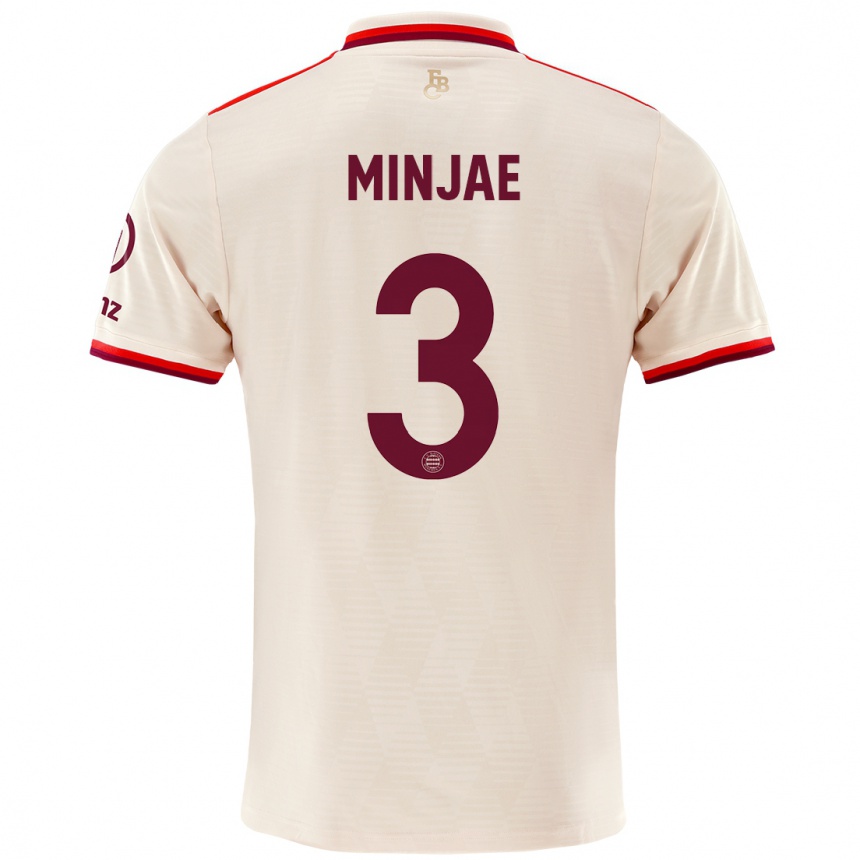 Hombre Fútbol Camiseta Min-Jae Kim #3 Lino Equipación Tercera 2024/25 México