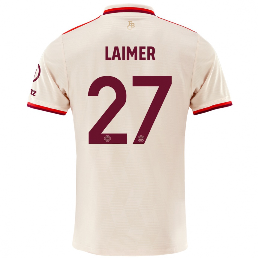 Hombre Fútbol Camiseta Konrad Laimer #27 Lino Equipación Tercera 2024/25 México