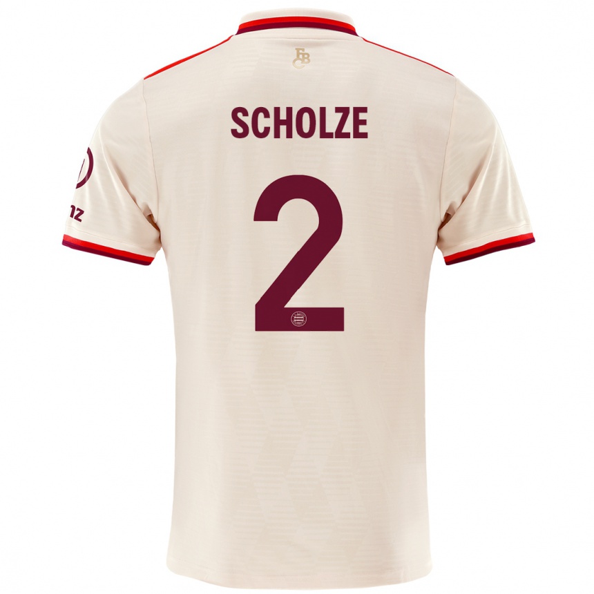 Hombre Fútbol Camiseta Max Scholze #2 Lino Equipación Tercera 2024/25 México