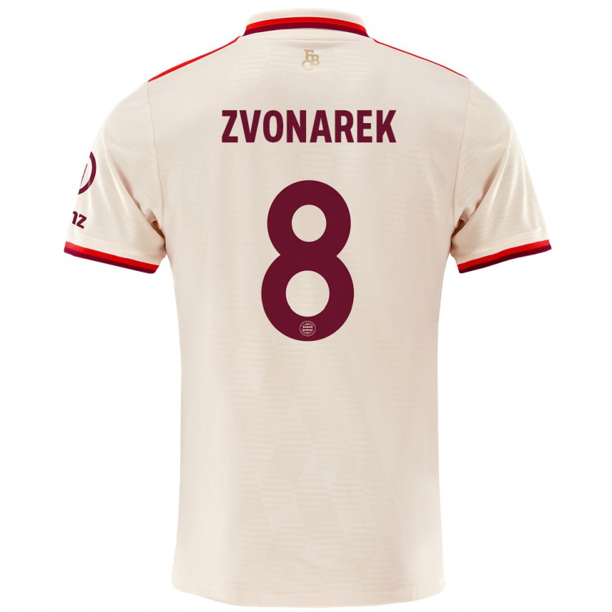 Hombre Fútbol Camiseta Lovro Zvonarek #8 Lino Equipación Tercera 2024/25 México