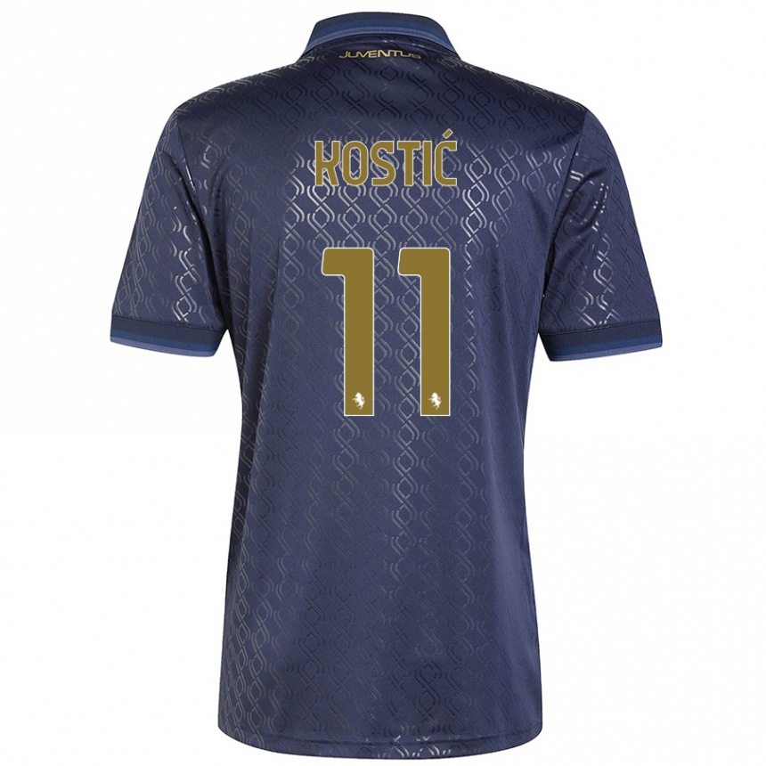 Hombre Fútbol Camiseta Filip Kostic #11 Azul Marino Equipación Tercera 2024/25 México