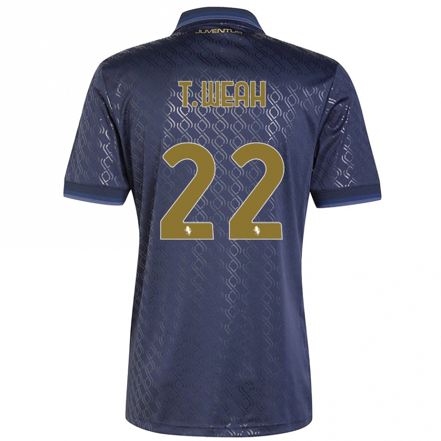 Hombre Fútbol Camiseta Timothy Weah #22 Azul Marino Equipación Tercera 2024/25 México