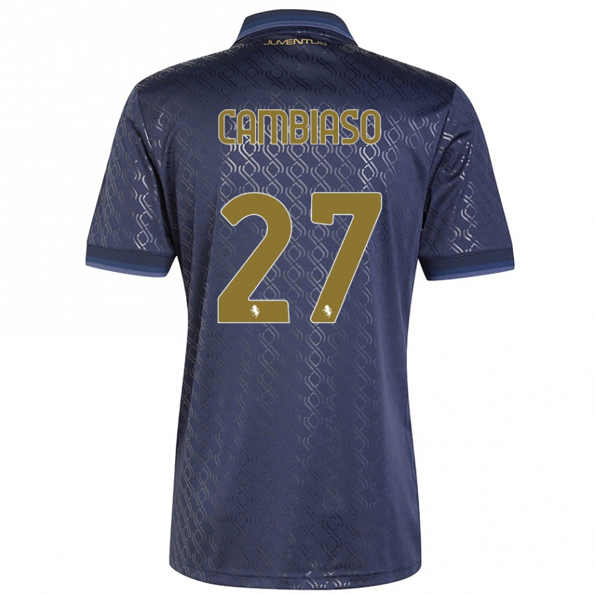 Hombre Fútbol Camiseta Andrea Cambiaso #27 Azul Marino Equipación Tercera 2024/25 México