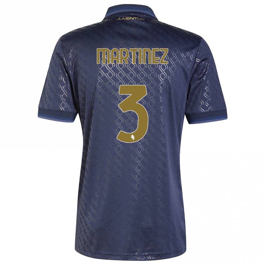 Hombre Fútbol Camiseta Bruno Martinez #3 Azul Marino Equipación Tercera 2024/25 México