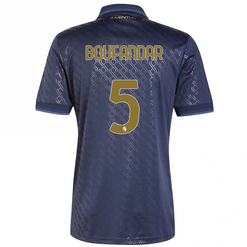 Hombre Fútbol Camiseta Adam Boufandar #5 Azul Marino Equipación Tercera 2024/25 México