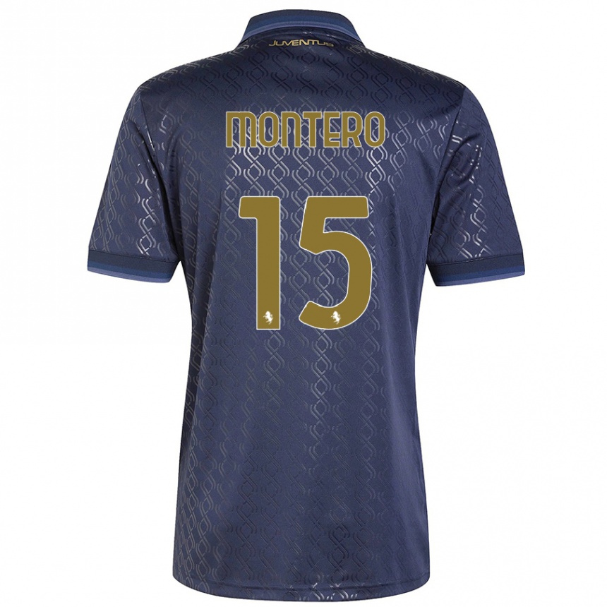 Hombre Fútbol Camiseta Alfonso Montero #15 Azul Marino Equipación Tercera 2024/25 México