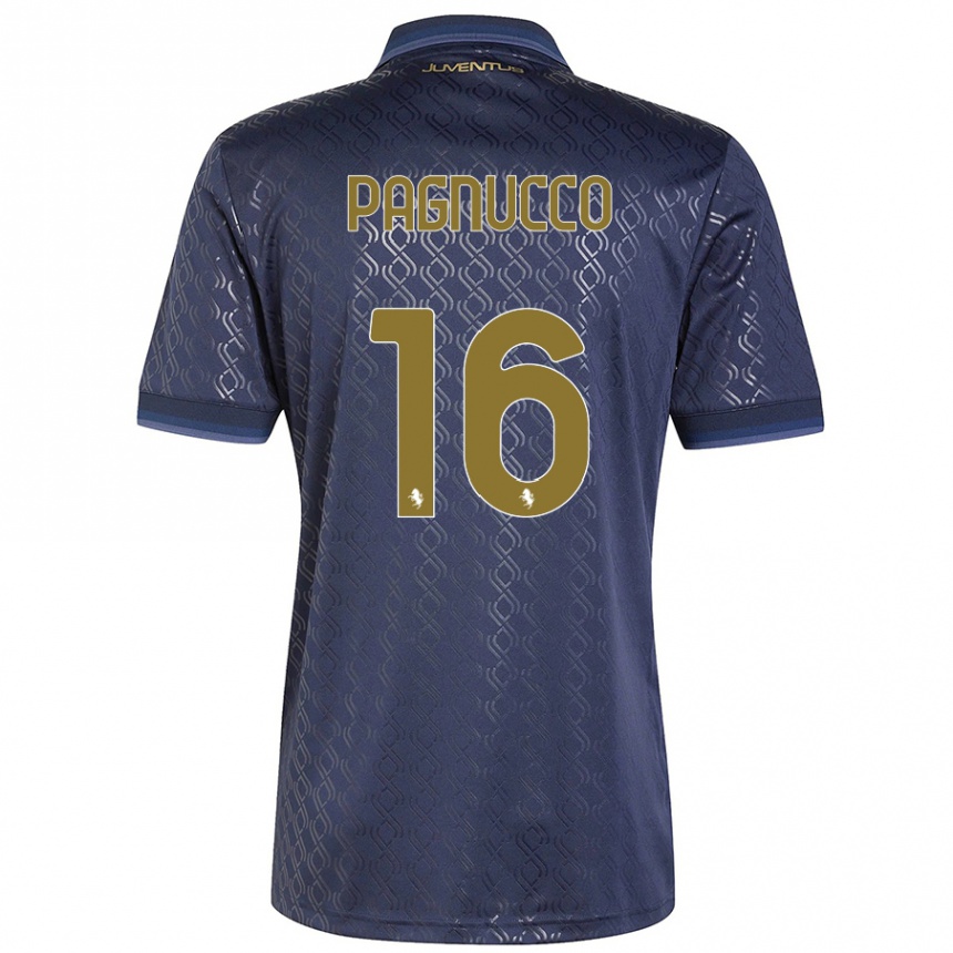 Hombre Fútbol Camiseta Filippo Pagnucco #16 Azul Marino Equipación Tercera 2024/25 México