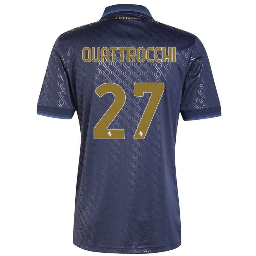 Hombre Fútbol Camiseta Juan Ignacio Quattrocchi #27 Azul Marino Equipación Tercera 2024/25 México