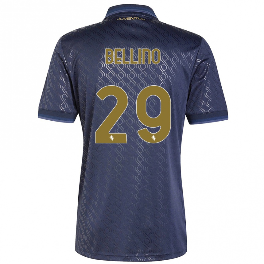 Hombre Fútbol Camiseta Filippo Bellino #29 Azul Marino Equipación Tercera 2024/25 México