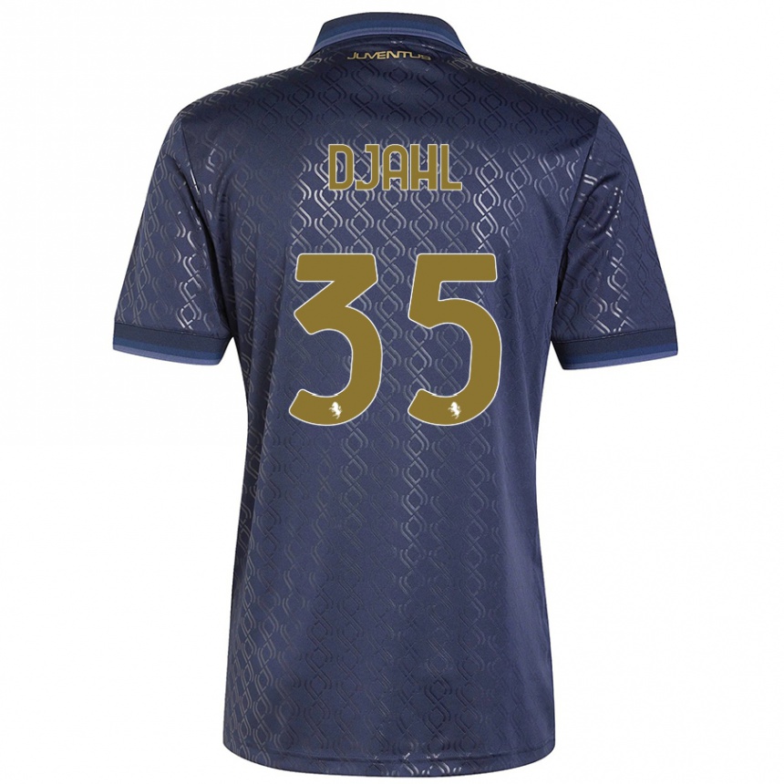 Hombre Fútbol Camiseta Rayan Djahl #35 Azul Marino Equipación Tercera 2024/25 México