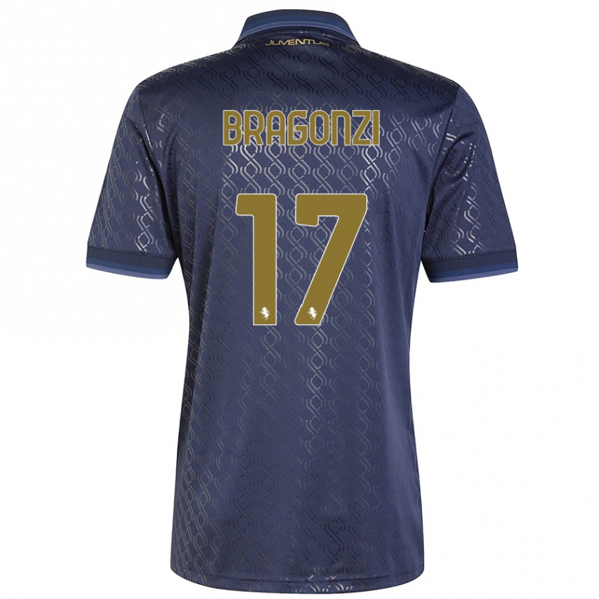 Hombre Fútbol Camiseta Asia Bragonzi #17 Azul Marino Equipación Tercera 2024/25 México