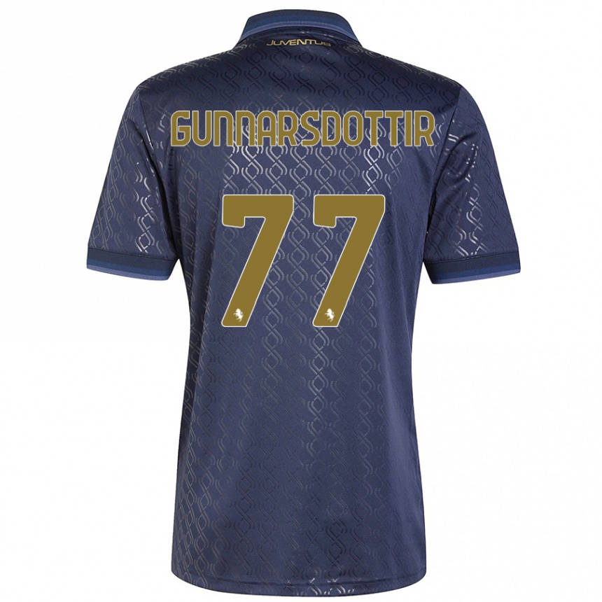 Hombre Fútbol Camiseta Sara Bjork Gunnarsdottir #77 Azul Marino Equipación Tercera 2024/25 México