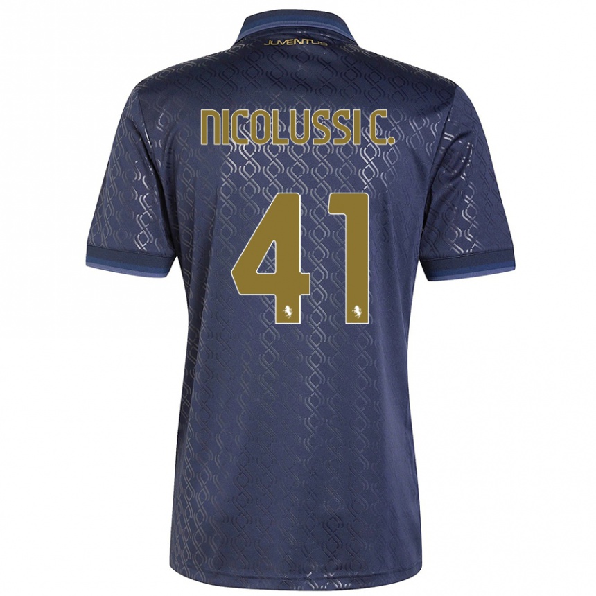 Hombre Fútbol Camiseta Hans Nicolussi Caviglia #41 Azul Marino Equipación Tercera 2024/25 México