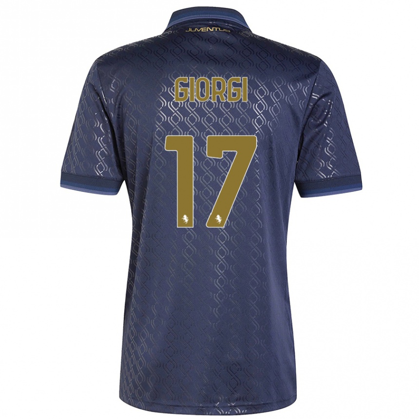 Hombre Fútbol Camiseta Lorenzo Giorgi #17 Azul Marino Equipación Tercera 2024/25 México