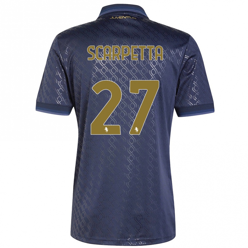 Hombre Fútbol Camiseta Jacopo Scarpetta #27 Azul Marino Equipación Tercera 2024/25 México