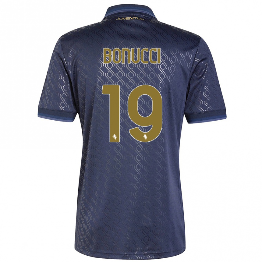 Hombre Fútbol Camiseta Leonardo Bonucci #19 Azul Marino Equipación Tercera 2024/25 México